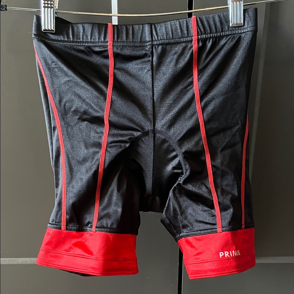 Primal Women's Black and Red Bike Shorts